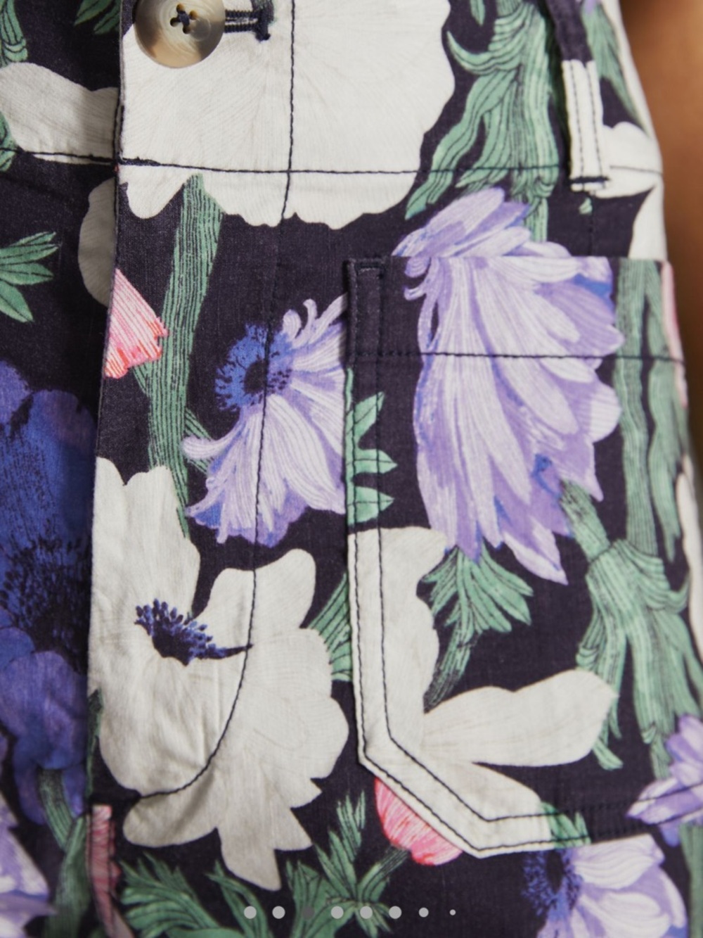 Anthropologie Cecilia Pettersson pants Floral Wide-Leg Crop Pants - Black Multi - Picture 4 of 12